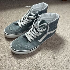 Vans Gray and White High-Top Sneakers